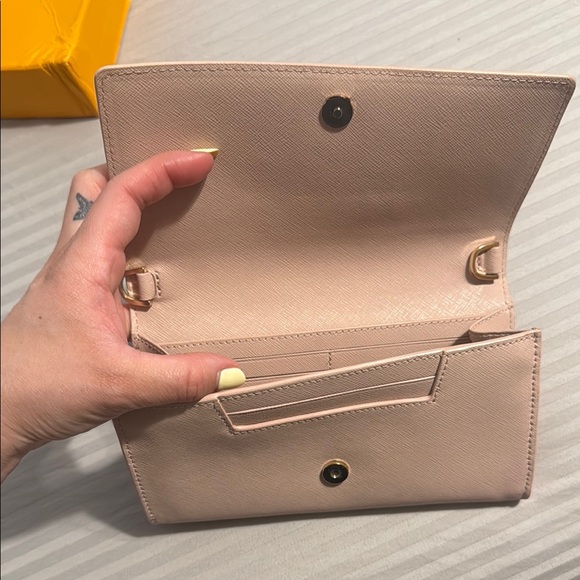 Kate Spade Pink Wallet with Red Heart Accents - Picture 3 of 6